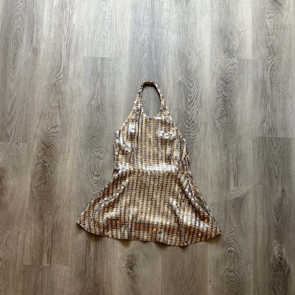 Jill Stuart Gold and Silver Sequin Top